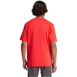 adidas Essentials Linear Single Jersey Tee, pure ruby/black M
