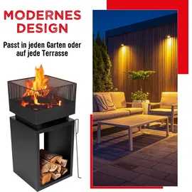 BBQ Collection Feuertonne Ø 85 cm Schwarz