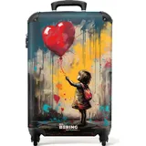 NoBoringSuitcases.com NoBoringSuitcases.com® Handgepäck Koffer Reisekoffer, mit Rollen, Koffer Groß, Hartschalenkoffer, Trolley Handgepäck, Koffer Mittelgroß, Suitcase, TSA Schloss, Koffer Klein, Graffiti-Druck