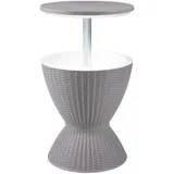 casa.pro Atessa Gartentisch 48,5 x 48,5 x 58 cm Hellbraun