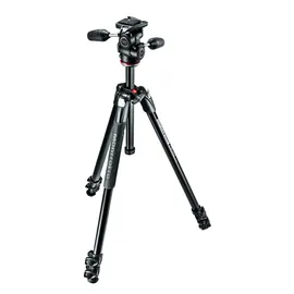 Manfrotto 290 XTRA Kit, Alu mit 3 Segmenten, 3-Wege-Neiger