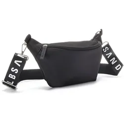 Bauchtasche ELBSAND "Umhängetasche", Damen, Gr. B/H/T: 26cm x 12cm x 7cm, schwarz, Textil, unifarben, clean, Taschen, Crossbody Bag, Gürteltasche, Brusttasche, Hüfttasche VEGAN