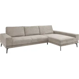 Set One by Musterring Ecksofa SO 3600 optimaler Sitzkomfort in Federkern o. Kaltschaum, 2 Sitzhöhen, Sitzhöhe 44 cm, Kaltschaum, B 293 x T 180 cm, Kama stone grau