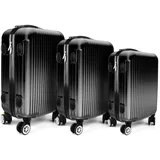 Hti-Living High Level Koffer-Set 3-tlg. schwarz