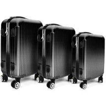 Hti-Living High Level Koffer-Set 3-tlg. schwarz