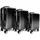 Hti-Living High Level Koffer-Set 3-tlg. schwarz