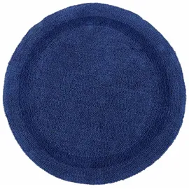 Homescapes Badematte Dunkelblau Ø 80 cm