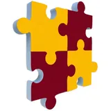 platino24 Akustikplatte Schallabsorber-Set PUZZLE aus Basotect G+ mit Akustikfilz bunt|gelb