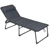 Crespo Sonnenliege Liegestuhl AL364 XL Air Deluxe Camping Garten Liege Alu 140kg Grau