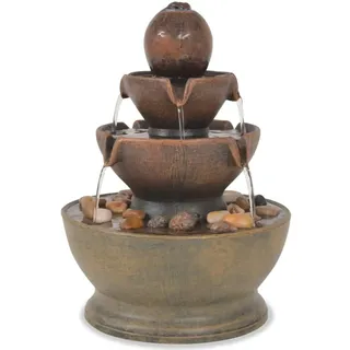vidaXL Zimmerbrunnen mit Pumpe Polyresin