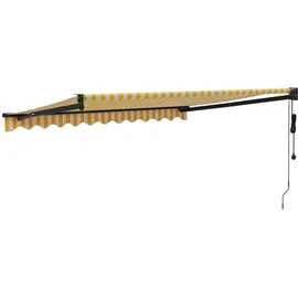 vidaXL Markise 400 cm gelb/weiß