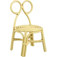 Beliani Kinderstuhl Rattan gelb MIRTIA