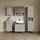 livinity® Waschbeckenunterschrank Aterno, Grau, 70 x 63 cm mit 2 ausziehbaren Schubladen