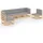 vidaXL Garten-Lounge-Set 6-tlg. grau