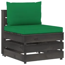 vidaXL Modulares Mittelsofa grau/grün