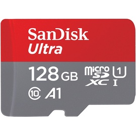 SanDisk Ultra microSD UHS-I U1 A1 140 MB/s + SD Adapter 128 GB