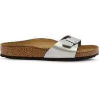 Birkenstock Madrid Frauen E zel Riemen Birko Flor Sandale Silber – 7,5 UK - 41 EU - 10/10,5 US / Silber - Silber - 41