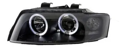 Kristallscheinwerfer Angel Eyes für Audi A4 (2001-2004) - schwarz