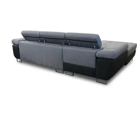 Sofnet Ecksofa Divo mit Schlaffunktion, Bettkasten und Kopfteilverstellung, Federkern - 1 Stk - (Dunkelblau (Kronos 09), Ecksofa Links)