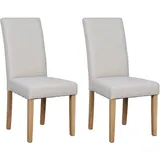 byLIVING Esszimmerstuhl Elias Webstoff taupe natur 2er Set