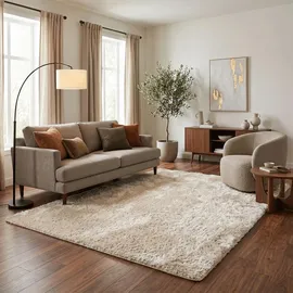Snapstyle Hochflor Shaggy Teppich Luxus Feeling Mix (80 x 160 cm,
