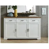Die Möbelfundgrube Sideboard Pinie weiß - Artisan Eiche 166 cm - Jasmin