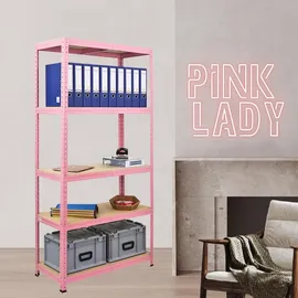 berlinlodge Wohnregal 180 x 90 x 40 cm Pink