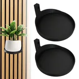 2 Pcs Akustikpaneele Pflanzenhalter Schwarz Akustikpaneele Deko, Regale für Akustikpaneele Vielseitig Praktisch Stabil Praktisch für Akustikpaneele Wohnkultur für Pflanzen Blumentöpfe mit 2 Schrauben