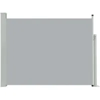 Helloshop26 Seitenmarkise 100 x 500 cm grau Polyester