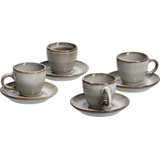 Zeller Espresso-Set Keramik taupe