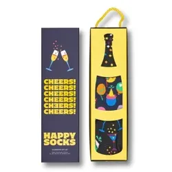 Happy socks 3P Celebration Socks Gift Box Schwarz gemustert Baumwolle Gr 36/40