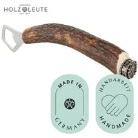 Holz-Leute Flaschenöffner Hirschhorn | mit Griff aus echtem Horn