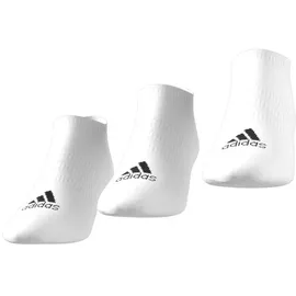 adidas Thin and Light No-Show Socken, 3 Paar White / Black 46-48