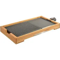 KitchenChef Plancha elektrogrill 2000w 51x25,5cm - Kitchen Chef kcwoodpla2000