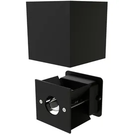 ledscom.de Wandleuchte CUBEL für außen, IP65, Up-/Downlight, schwarz matt, quadratisch, 1x G9 max. 10W