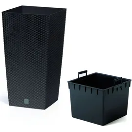 Spetebo Pflanzsäule 62 x 32 cm Anthrazit