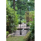 Garden Pleasure Rankbogen mit Tor BAGANA Metall braun Bogen 108,0 x 229,0 cm