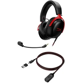 Kingston HyperX Cloud III Gaming Headset Schwarz/Rot