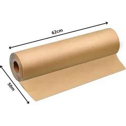 Rolle Naturkraftpapier-Geschenkpapier 62cmx50m (1 Stück) - Verpackungspapier ideal für Basteln, Erinnerungen oder Geschenkverpackungen