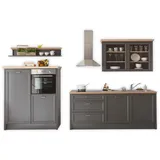 kochstation Küchenzeile Jasmin 344 cm schwarz