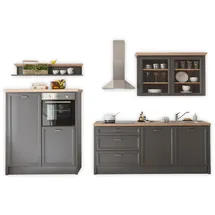 kochstation Küchenzeile Jasmin 344 cm schwarz