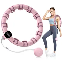 Smart Gewichteter Hoop Reifen Fitnessreifen für Erwachsene, intelligente mit 16 abnehmbaren Knoten für das fettverbrennende Heimtraining von Frauen und Männern.