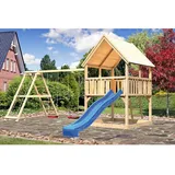 Akubi Spielturm Luis Set C mit Rutsche blau 89373