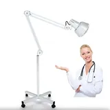 Vielrosse Rotlichtlampe,Infrarotlampe Wärmelampe, 220v Heimgebrauch Infrarotlicht Rotlicht Strahler Infrarotlichttherapie mit Bodenstativ und 275W IR Bulb Lampe für Leichtigkeit Muskelschmerzen