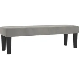 vidaXL Boxspringbett mit Matratze Hellgrau 140x200 cm Samt