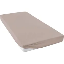 Spannbettlaken PRIMERA ""Max - Der Teamplayer"", grau (kiesel), B:180cm L:200cm, Jersey, Obermaterial: 100% Baumwolle, Laken, FAMILIENHELD mit einem sicheren und komfortablen Schutz
