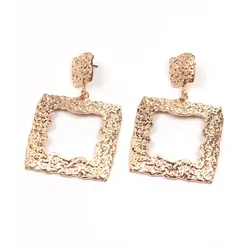 Paar Ohrstecker FIRETTI "Rechteck, geometrisch", gold (metallfarben, gelbgoldfarben), Ohrringe, Damen, Metall