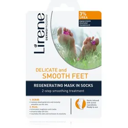 Lirene Foot Care Fußhaut-Regenerierung in zwei Schritten Peeling + Maske in Form von Socken 3% Urea 1 Paar