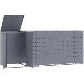 vidaXL vidaXL, Mülltonnenbox grau - Grau