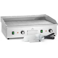 Grillmeile 4400 Elektrogrill Plancha 2x2200W Grillplatte Edelstahl